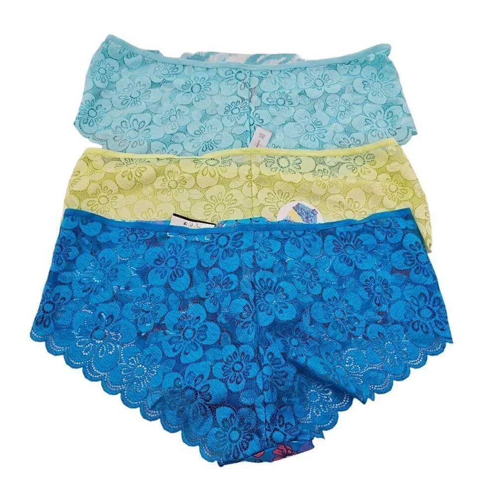 No Boundaries Freecup Cheeky with Lace 3-Pack Panties - Size XXXL (21) NWT